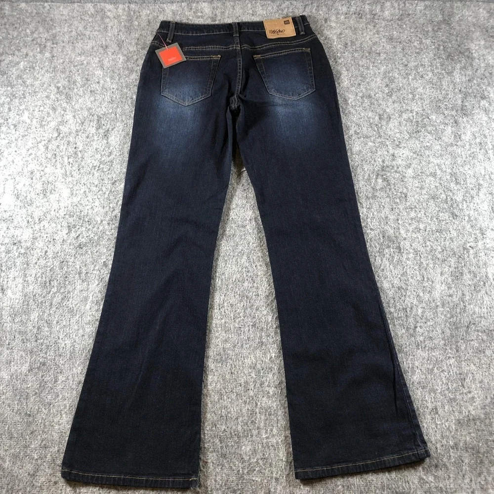 Mossimo Bootcut Jeans Juniors 9 Dark Wash Mid Rise Stretch Denim - Picture 16 of 16